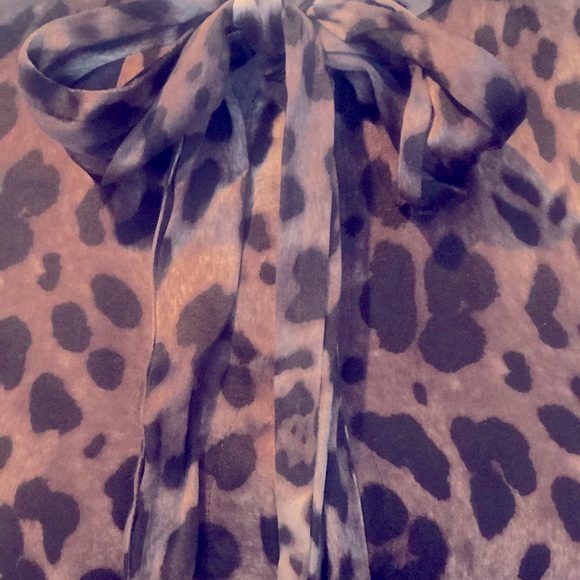 Dolce Gabanna Silk léopard knotted bow - Picture 2 of 3